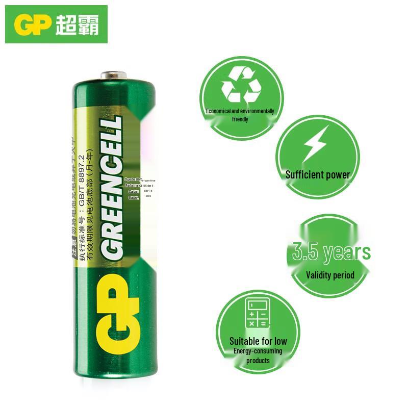 GP AA Carbon Batteries CN Plug (adapter Included)