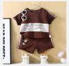 Children's Short Sleeved Set, Thin Boys's and Girls's T-shirts, Shorts, Summer Children's Clothing