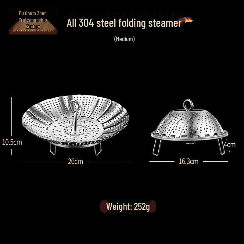 Multifunctional 304 Stainless Steel Expandable Steamer Rack