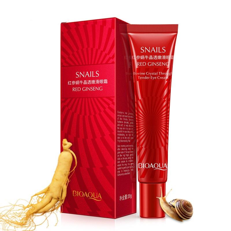 Anti-wrinkle Anti-aging Eye Cream Red Ginseng Snail Removes Dark Circles Edema Repair Eye Cream