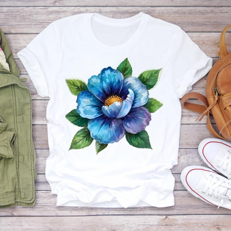 (Asian Size) trend love heart Graphic Short Sleeve T-shirts Lady Female Top Printed Fashion Clothing Women Casual T Shirt Tee