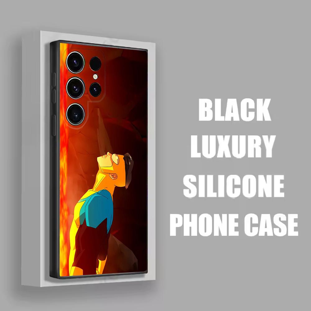 I-Invincible Phone Case For Samsung S25,S24,S21,S22,S23,S30,Ultra,S20,Plus,Fe,Lite,Note,10 Black Soft Shell