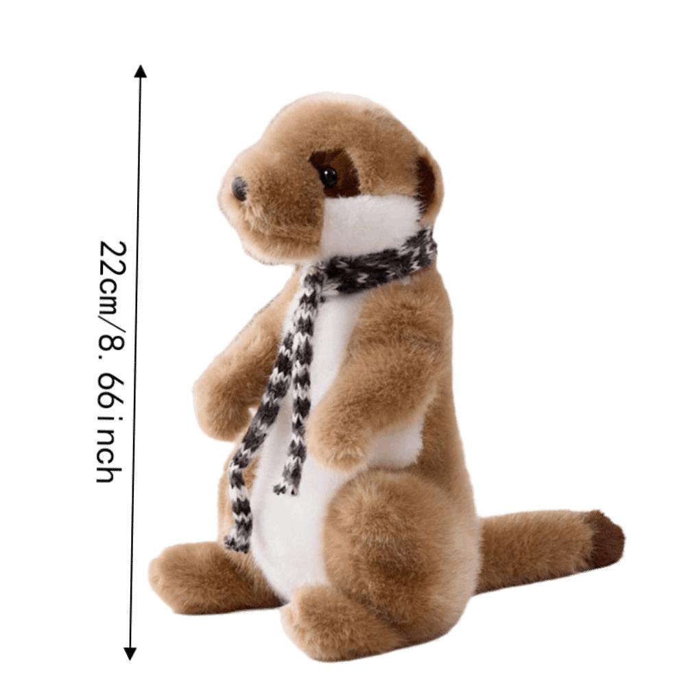Soft Fluffy Meerkat Plush Doll Weighted Pellet Suricate Plush Toy Meerkat Plush Toy Birthday Gift
