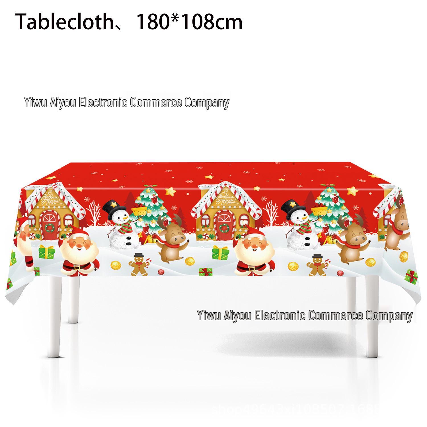 

Одноразовый набор для рождественской вечеринки: Тарелки, Чашки, Салфетки, Баннеры, Столовые приборы