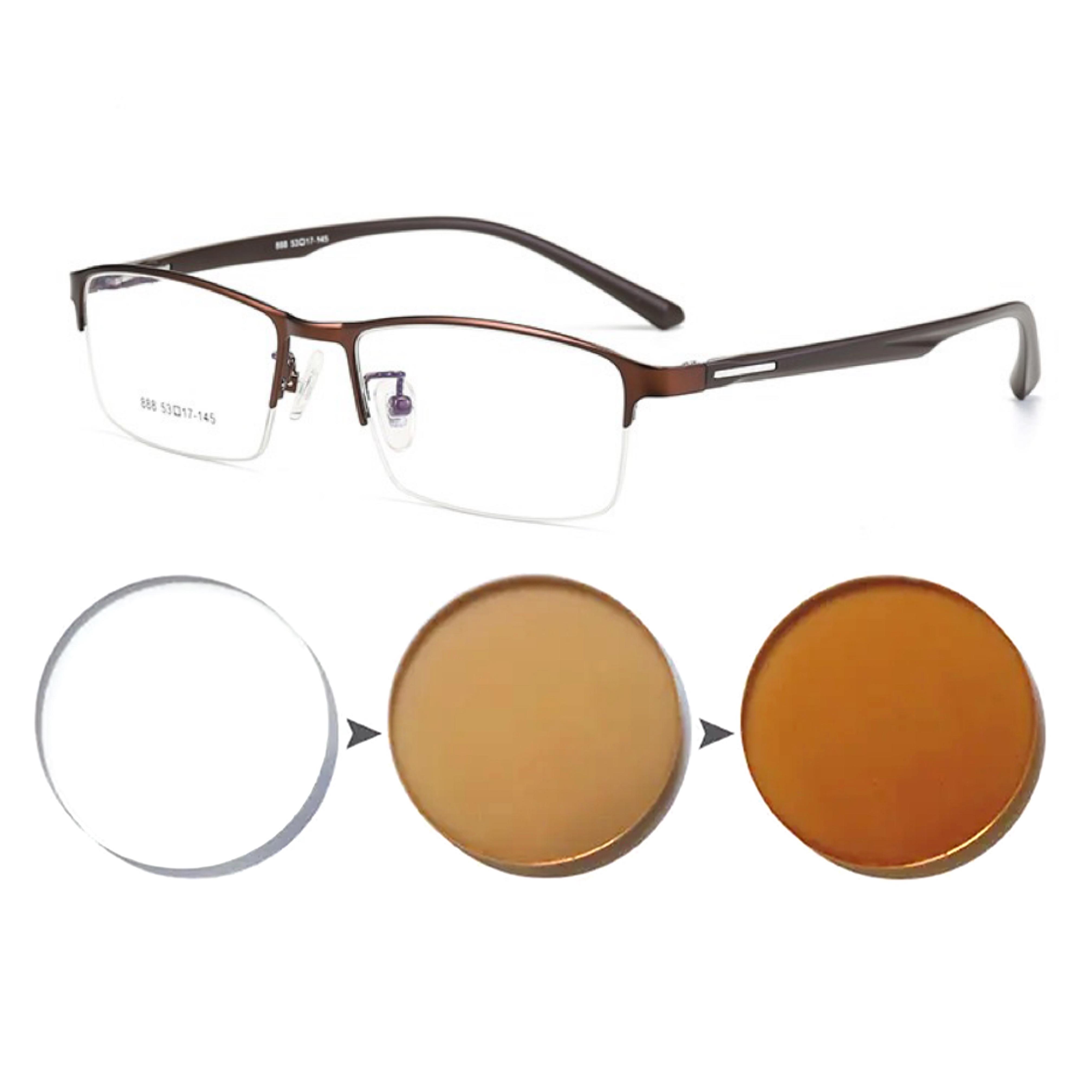 

Солнцезащитные фотохромные готовые очки для близорукости Женские Мужские Металлические Полуободковые Хамелеоны Очки для Близорукости 0 +0.5 +0.75 +1.0 +3.0 До +6.0 +5.5