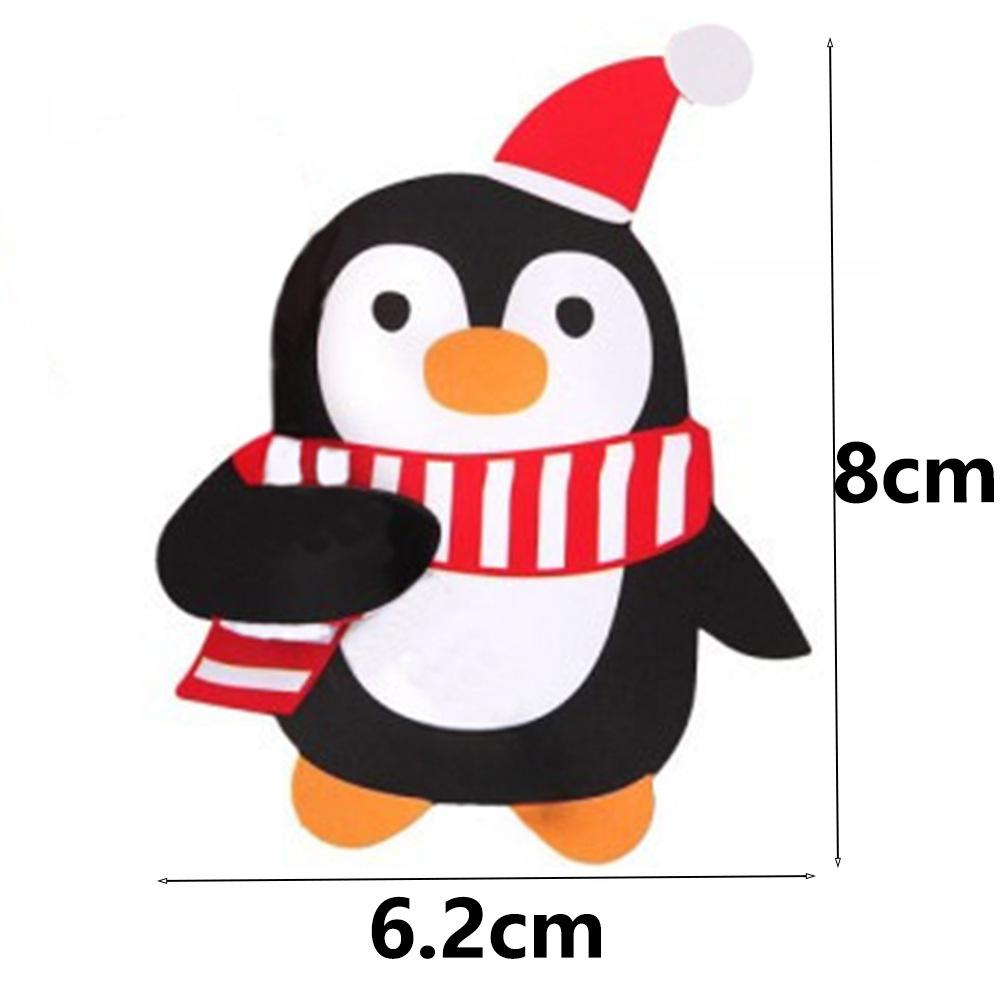 50pcs Christmas Lollipop Paper Cards Cartoon Santa Claus Penguin Kids Candy Gifts Package Wrapping New Year Party Decoration