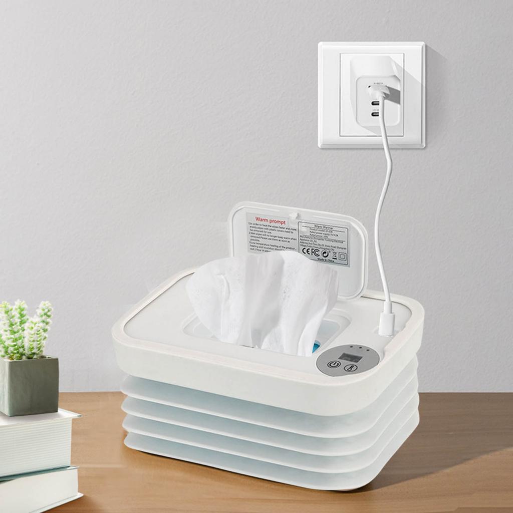 Baby Wipe Warmer Diaper Wipe Dispenser For Heating, Nursery, Road Trips, Camping, Versatile Business Care