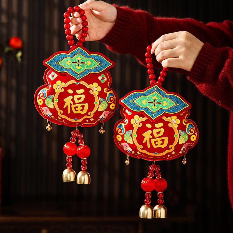 2026 Chinese Lunar New Year Hanging Pendant Decorations Spring Festival Chinese Knot with Tassel 3d Wall Door Ornament