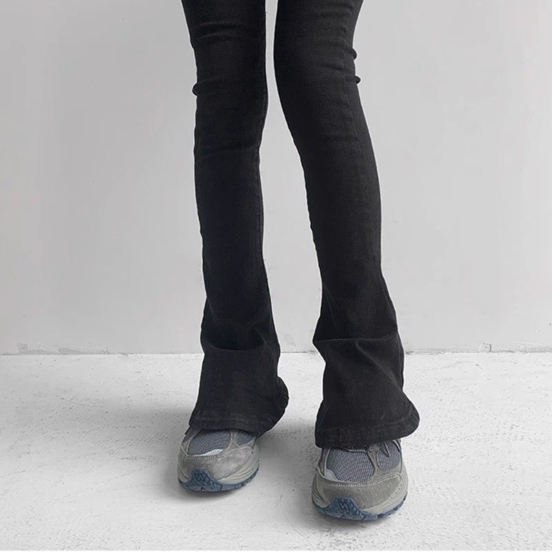 

Plus Size Girls Denim Micro-Pull Horseshoe Pants Fashion Fat Sister Spring High Waist Slim Looking Millennium Sexy Pants Black Black S [Suggested 40.00 kg-45.00 kg]]