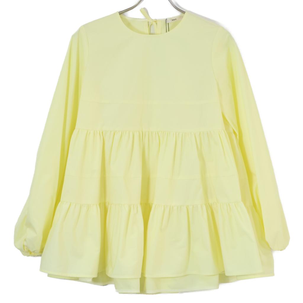 Yori [/24Stainless Steel] YR21-24103SP Tiered Blouse/ Tops F yellowUsed