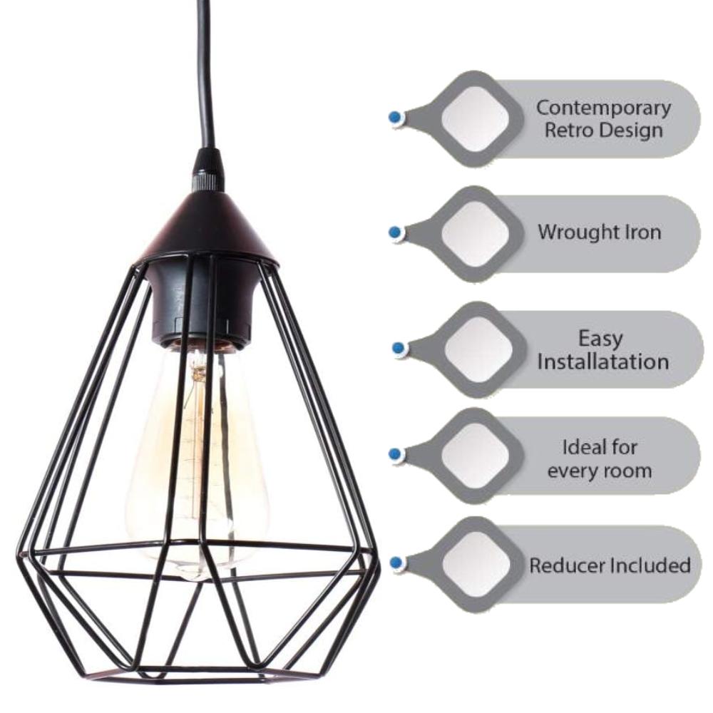 Vintage Metal Lamp Shades Lampshade Ceiling Wire Light Shade for Kitchen Dinning Room Bedroom Lamp Covers Lighting Accessories