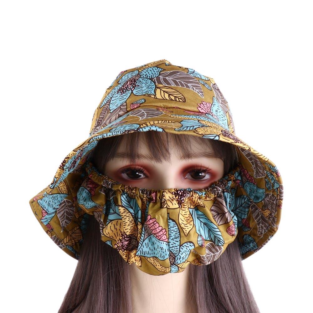 Cover Face Cap Women Sun Hat Face Mask Bucket Hat Casual Sunscreen Mask  Outdoor