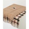Daks Cashmere 100  Brown Check Reversible Shawl Scarf Dbmu5f833w2