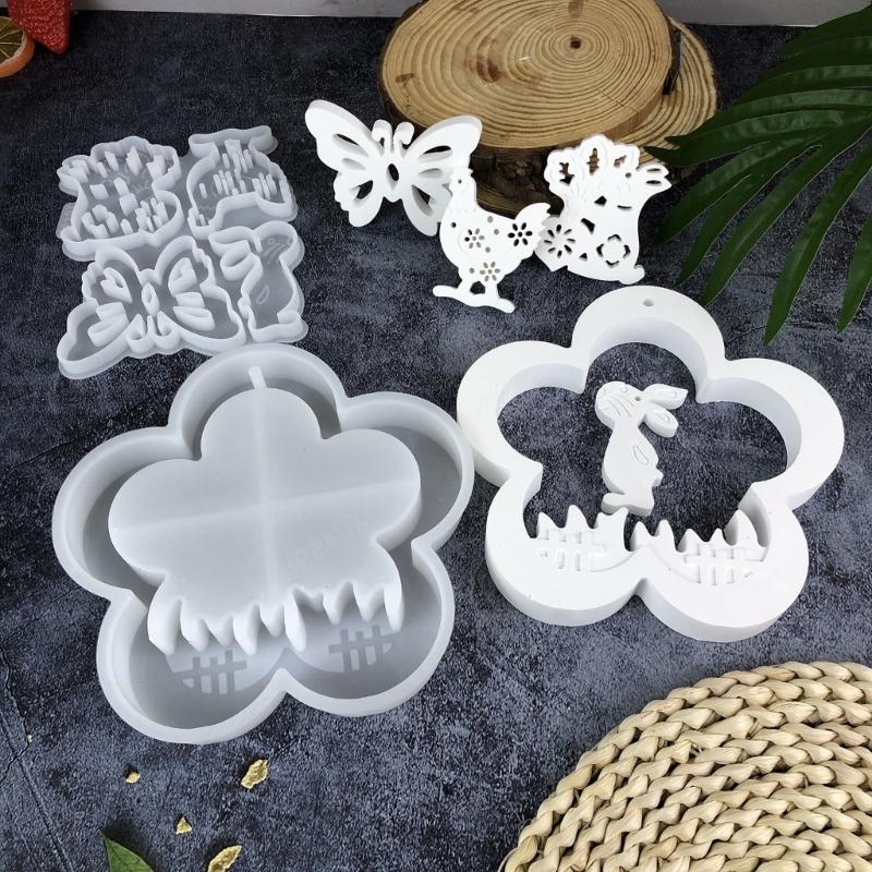 Praktische Stabile Silikon-Gussformen Tragbar für Vogelhäuser Und Kerzenhalter für Heimdekorationsprojekte