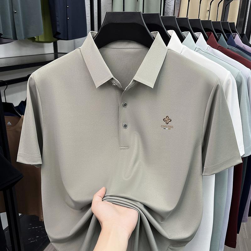 Sommer-Polo Herren Eis Atmungsaktiv Business Casual Reverskragen Vielseitig