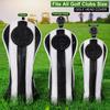 Big Teeth Golf Set Individual Golf Wood Cover Golf Driver Fairway Wood Utility Cover Headcovers, 3-Piece (1 FUT) / Set, Cover, Cover, (DR)