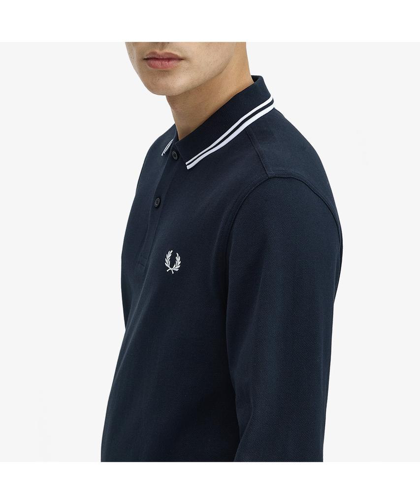 FRED PERRY [M3636] Long Sleeve Twin Tip Fred Perry Shirt - Navy/White M3636-238