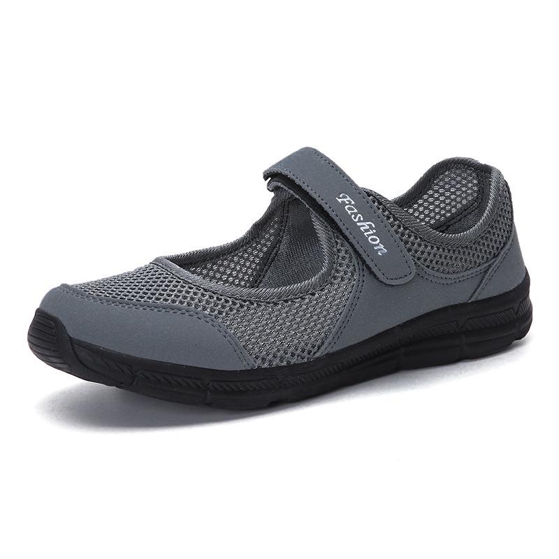 Fashionable And Comfortable Elderly Shoes With Magic Strap For Outdoor Activities