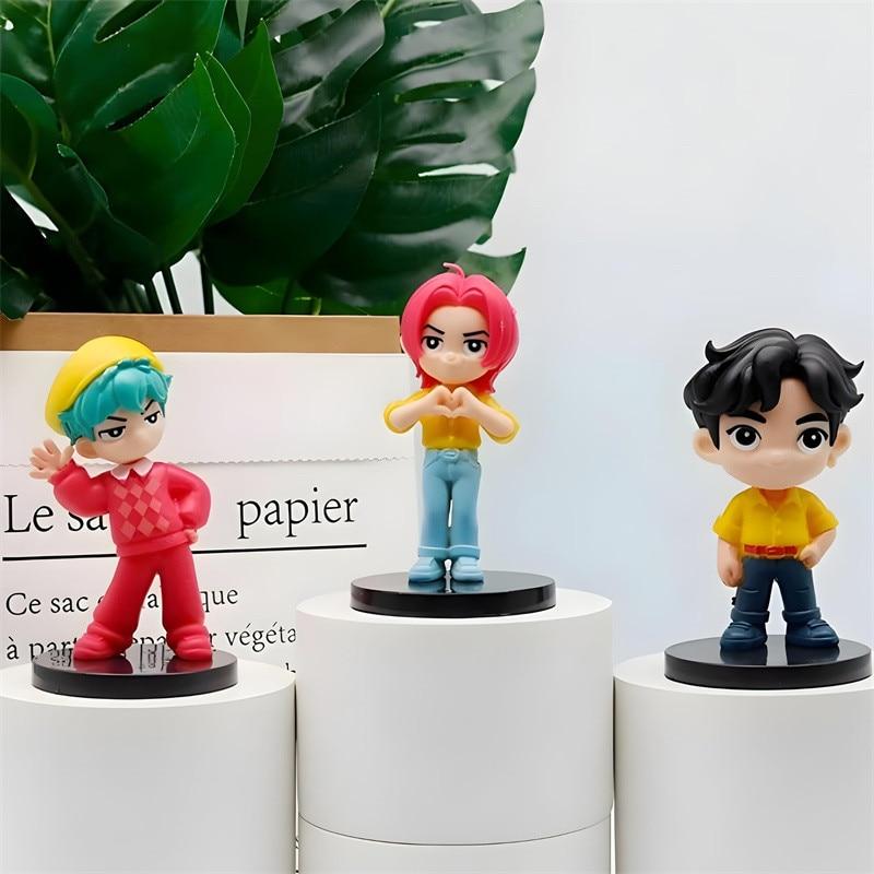 Chelfonds KPop Demon Hunters 10-Piece Figure Set, Multicolor Anime Collectible Models, Desktop Display Gift