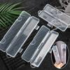 1Pcs Transparent Plastic Box Organizer Multifunctional Eyebrow Pencil Tableware Chopsticks Makeup Brush Storage Box with Cover