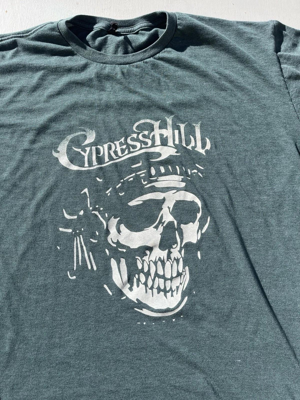 

Men s Cypress Hill T-Shirt Green Spell-Out 2XL Rap Hip Hop Y2K 90s VATO Mexico L