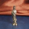 Pure Brass Manjushri Bodhisattva Desktop Ornament Holding Sutra Guanyin Statue Religious Worship Decoration Old Copperwar
