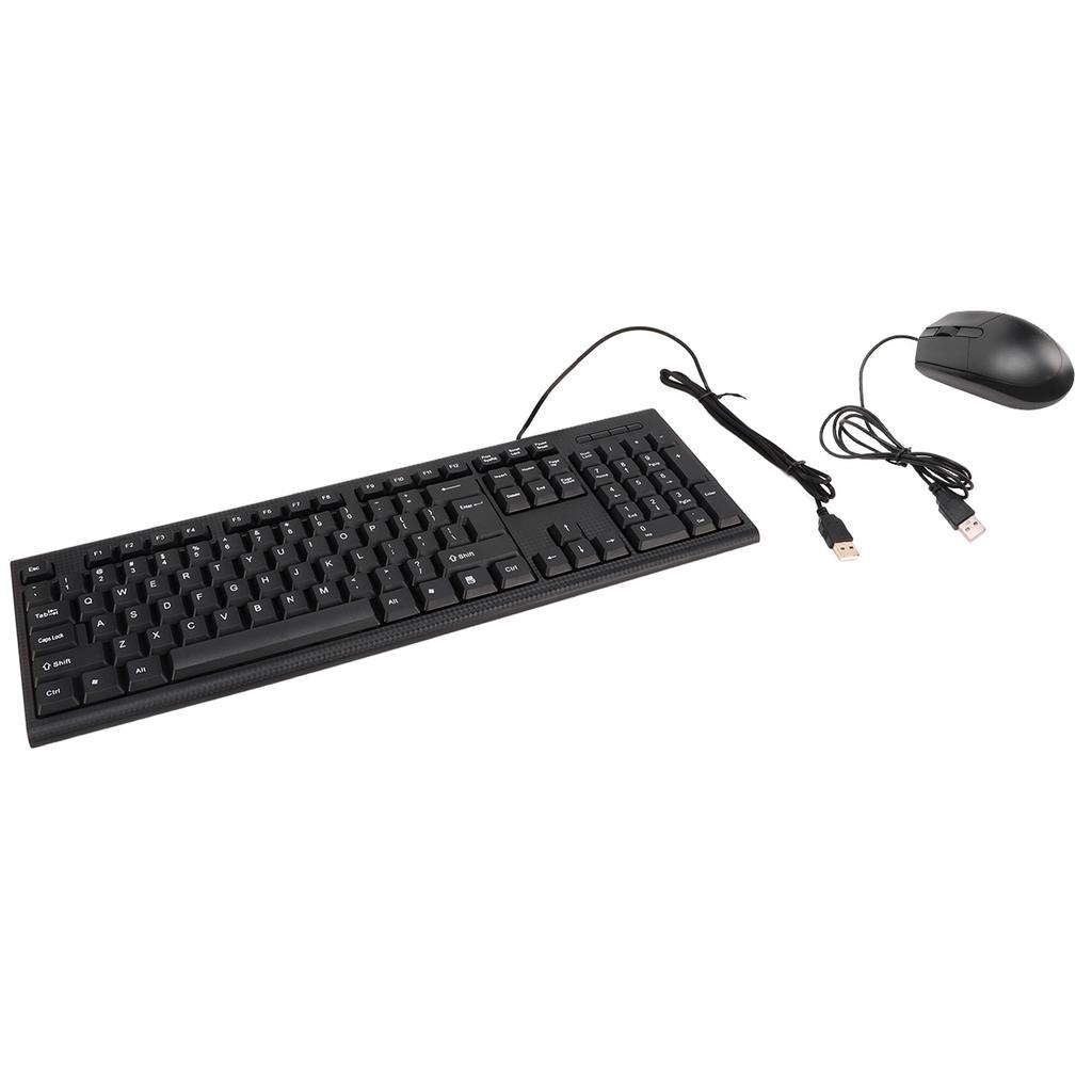 CMK858 USB Keyboard and Mouse Set 104 Keys Computer Keyboard 1600DPI Mouse for Home Office