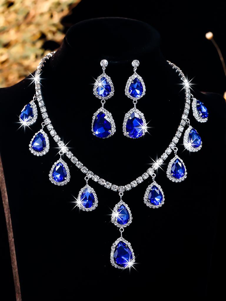 Alloy Necklace Set - Fashionable Banquet Jewelry Chain For Women - Bridal Wedding Jewelry Set