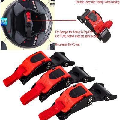 6Pcs Motorcycle Helmet  Buckle Speed Clip Chin Strap Quick Release Pull Buckle Red Motorcycle Helmet Lock Socket Buckle