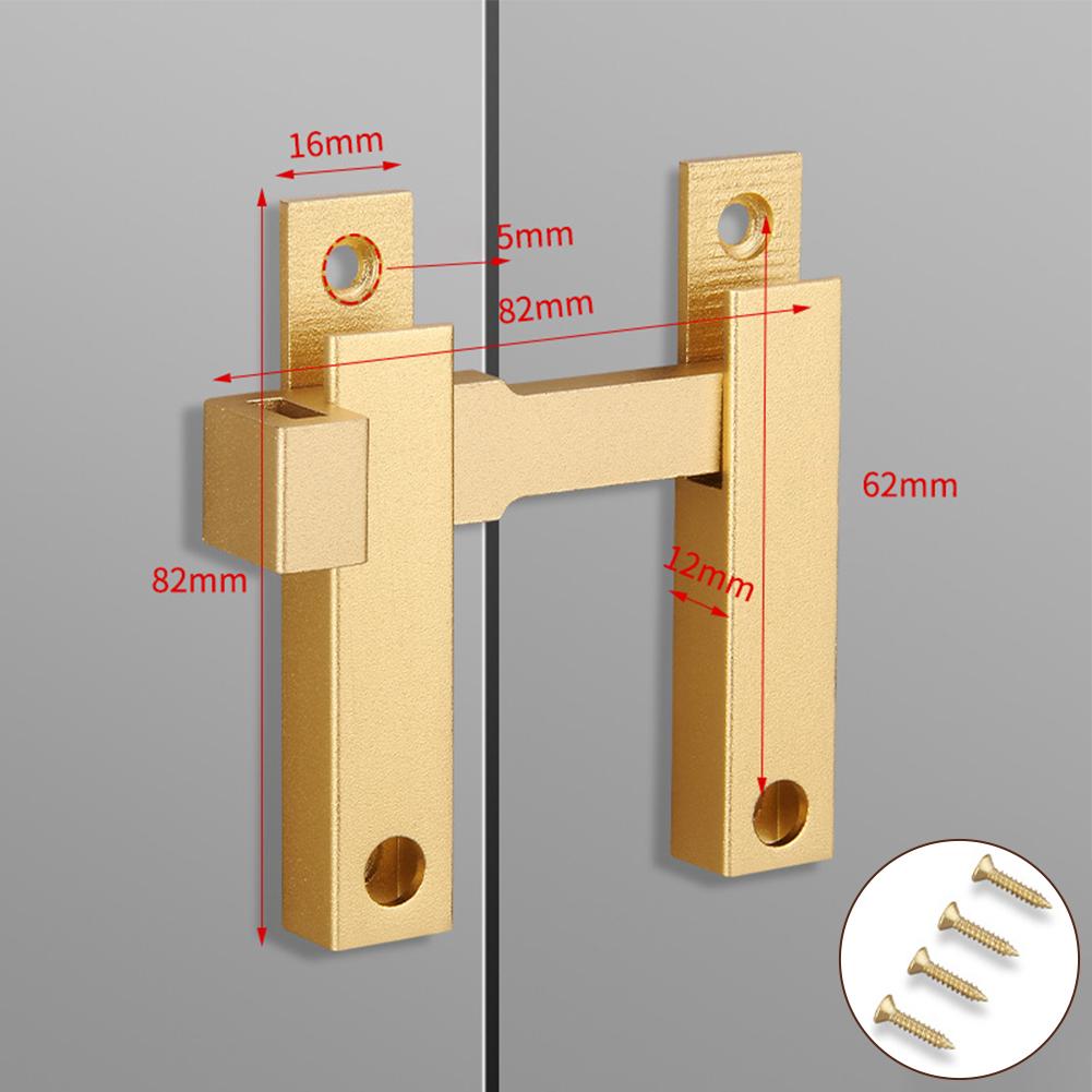 

Door Lock Gate Latch Cabinet Latch Lock Matte Reliable Sliding 180 Degree Door 82x82mm Against Intruders Brand New