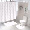 Pink Bow Girls Shower Curtain Polyester Waterproof Fashion Bathroom Floor Mat Toilet Set Bath Accessories Mildew Proof