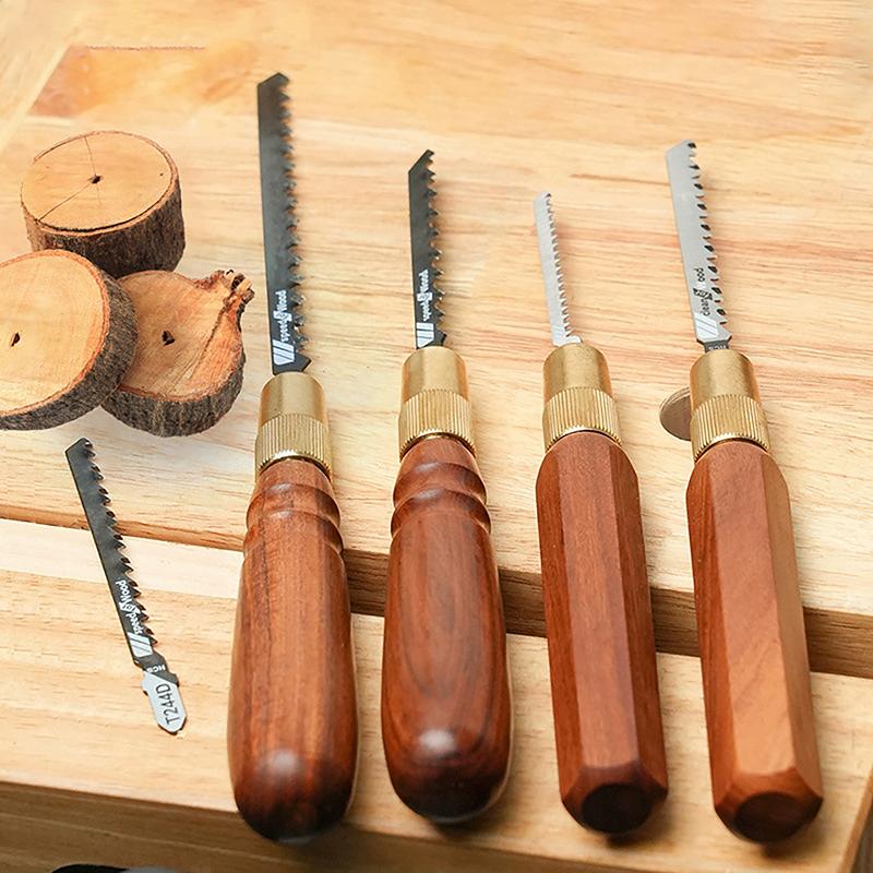 Mini Hand Saw Set High Carbon Steel Coarse And Fine Tooth Saw Blade With Wooden Handle Replaceable Saw Blades For Cutting Wood