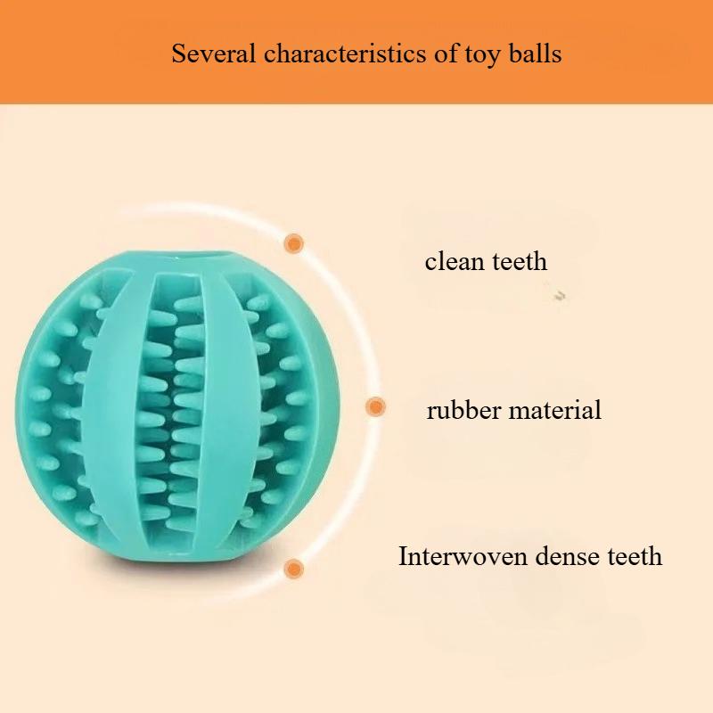 1PCS Pet Dog Dog Toy Educational Leak Food Ball Bite-resistant Golden Retriever Teddy Rubber Ball Puppy Molar Elastic Watermelon Ball