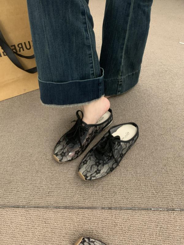 Fashion House Slippers Platform Shoes Woman 2025 Cover Toe Pantofle New Lace-Up Slides Scandals Round Shoes Woman 2025 House Slippers Pl