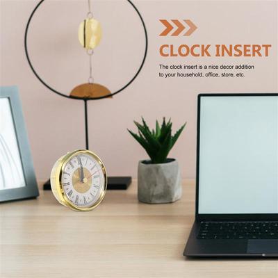 Retro Uhrwerk-Einsatz DIY Runder Uhrenkopf Römische Ziffern Eingelegter Uhrenkopf Uhrenanhänger 150mm Vintage Stunden Stille Uhr Kunstware