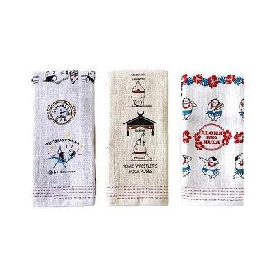 Context Tenugui Towel Set of 3 - Face Towel (Sumo Sauna, Sumo Yoga, Sumo Flora)