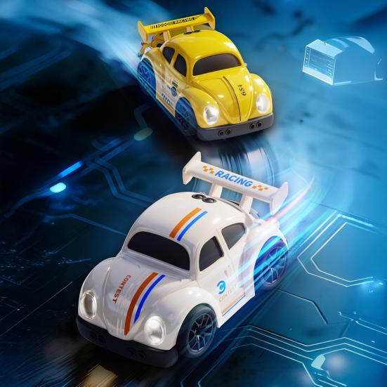 Remote Control Car Toy 3 Modes Smart Sensor Escaping Following Beetle Car Toddlers Boys Educational RC Drift Stunt Car Toy with Sound Light