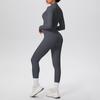 Women's Fitness Yoga Set: Shockproof Ribbed Tank, Zipper Jacket, High-Waisted Skin-Friendly Pants