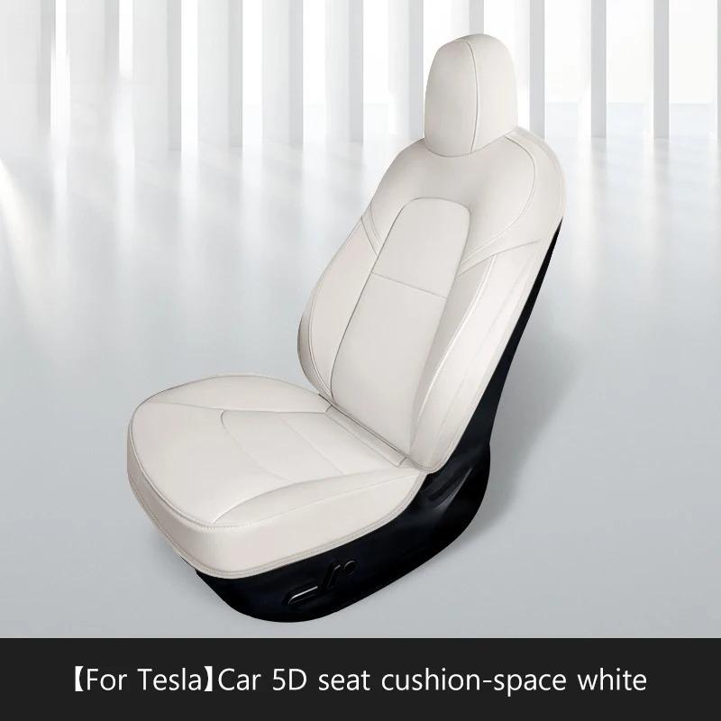 Full Set of Nappa PU Leather Seat Covers for Tesla Model Y Juniper Model 3 Highland 2025 All-weather Protective Cover Car Part