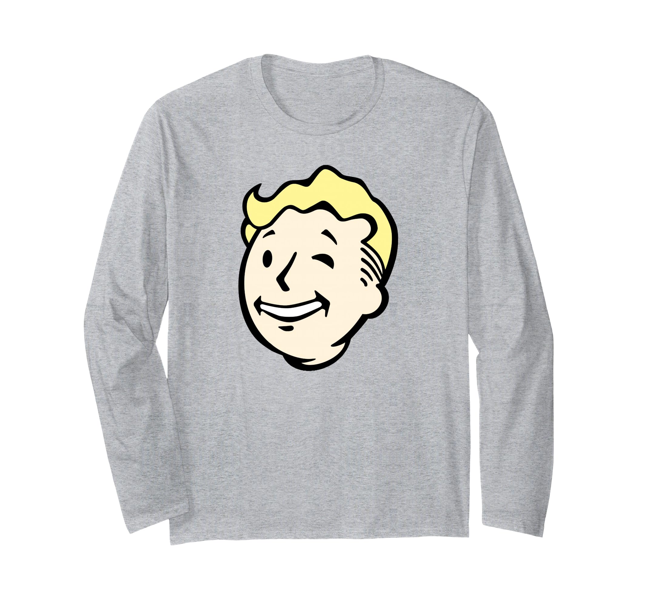 Видеоигра Fallout Передняя и задняя сторона Волт-Бой Конец света Футболка с длинным рукавом