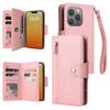Zipper Wallet Phone Case for IPhone 15 14 13 12 11 Pro Max Mini XS XR X 7 8 Plus SE   Card Slots Strap Leather Cover