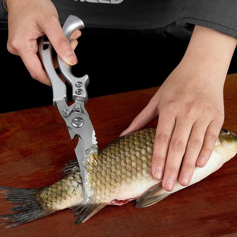 Stainless Steel Kitchen Scissors Fish Scales Duck Fish Knife Kitchen Accesories Home Clean Meat Accessory Knives Accessories Bar