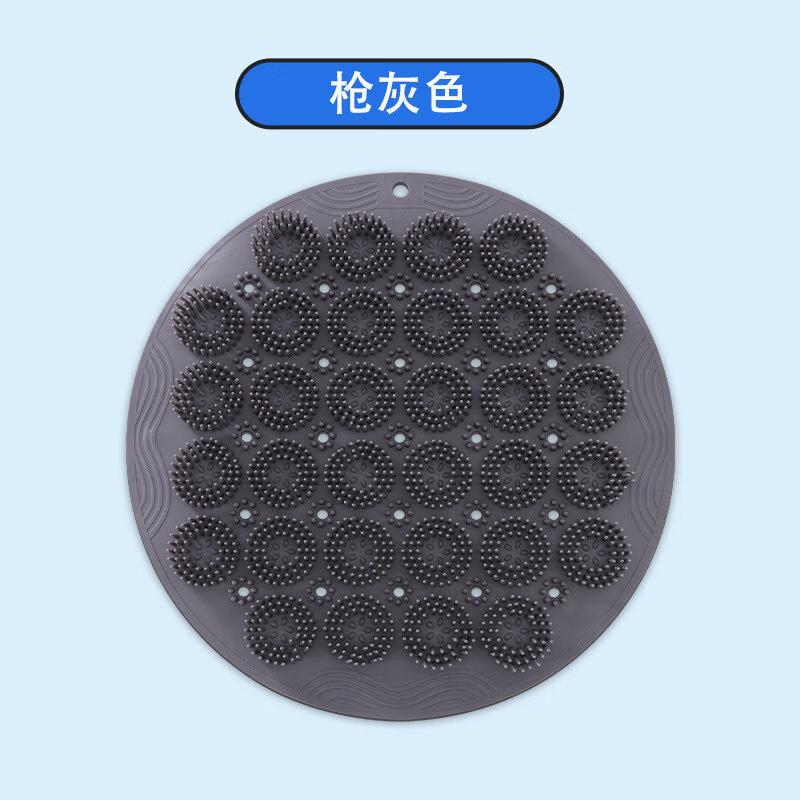 Silicone Exfoliating Shower Massage Non-slip Bath Scrub Pad Foot Wash Brush Bathroom Tool Mat Rub Back Sucker Pad Skin Cleaning