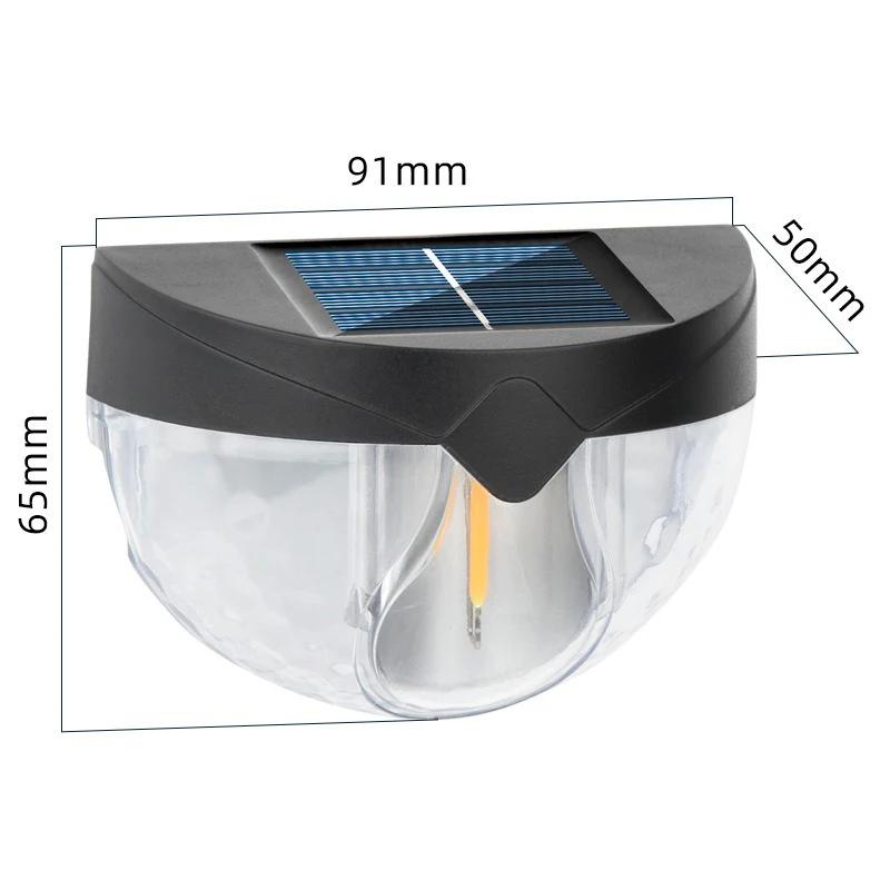 Solar Powered Outdoor Lights IP44 Waterproof Garden Decorative Solar Fence Lamp for Porch Yard Garden Fence Path