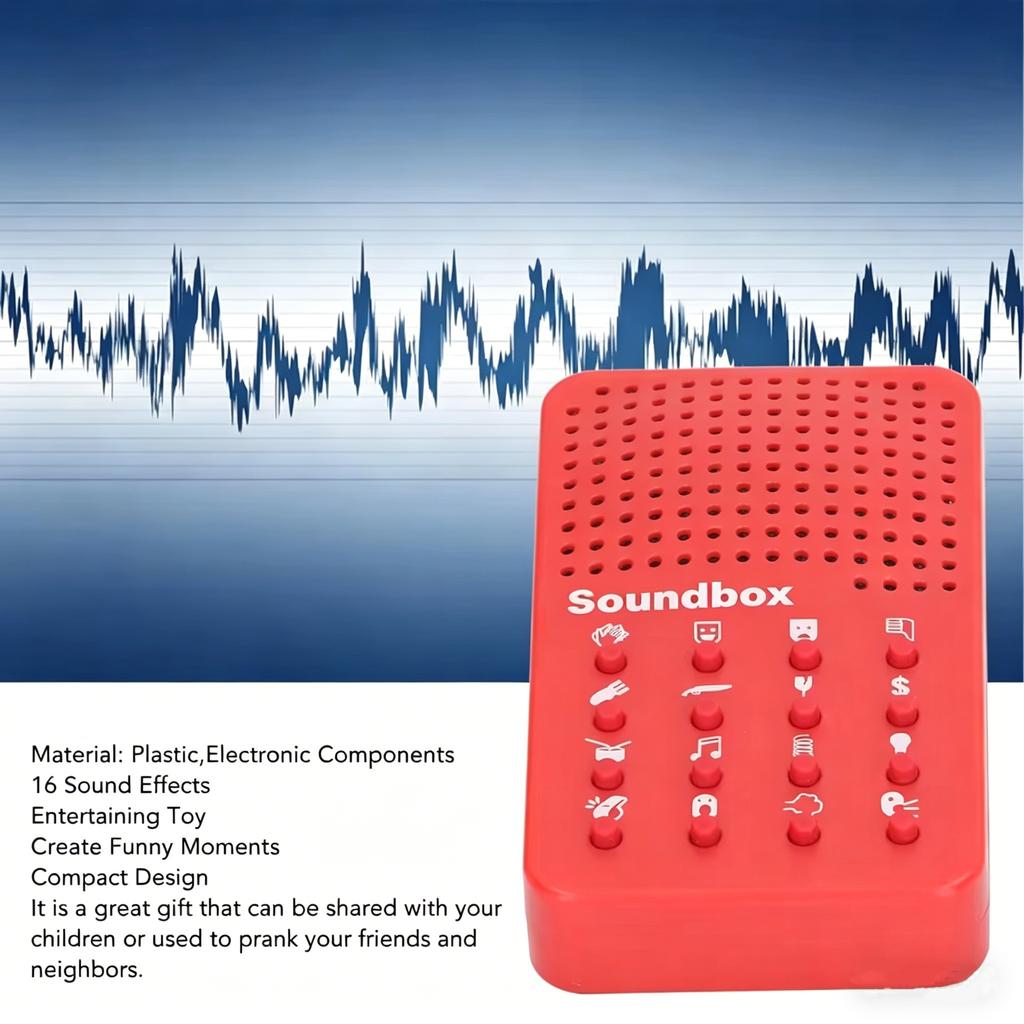 Compact Funny Sound Machine 16 Sound Effects Electronic Entertaining Prank Toy Gadget for Neighbor Daily Life Fun Gift Present for Adult