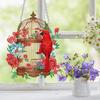 Flower Birdcage 2D Flat DIY Diamond Art Hanging Pendant Diamond Painting Home Decor Hanging Diamond Art Kits Diamond Art Pendant