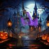 Halloween Requisiten Fliegende Hexe Dekoration mit Gruseligen Geräuschen und Lichtern Halloween Fliegende Hexe Deko für Balkon Eingang Themenparty