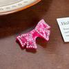 Four Centimeter Trendy Rhinestone Duckbill Hair Clips With Adorable Bow And Color Options