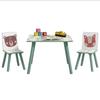 Kids and Table Chairs, Children Desk with Two Chairs, Toddler Furniture Set, for Ages 3-6 Years - Green