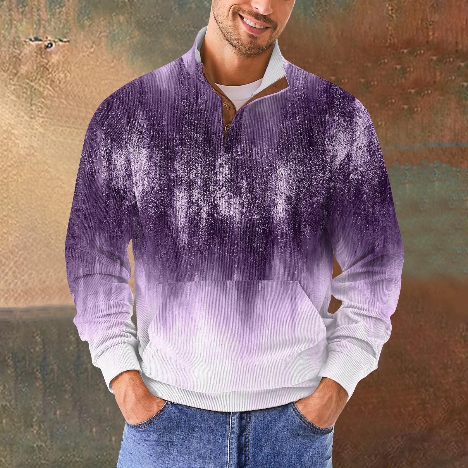 

Мужская повседневная толстовка в стиле ретро с градиентным принтом L